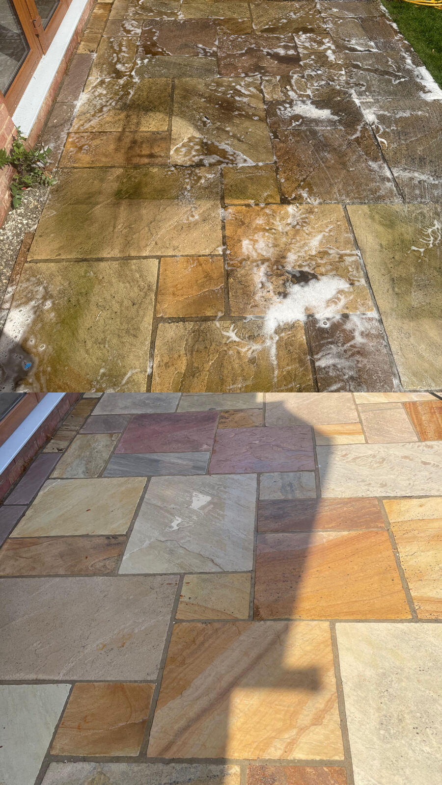 K.A.D Exterior Cleaning patio job in progress